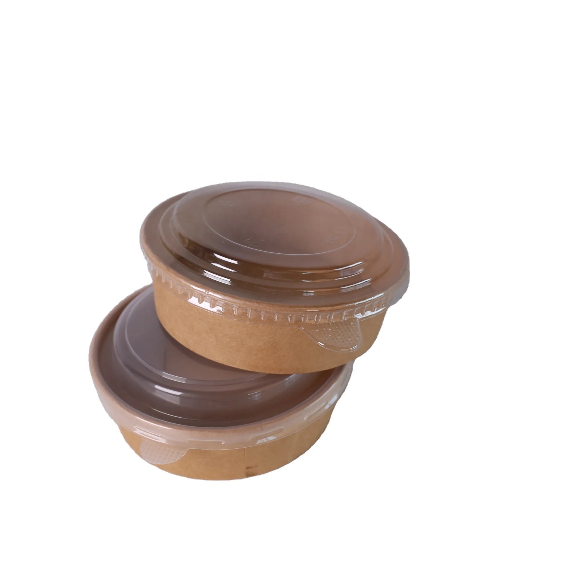 32oz 40oz PE Coating Kraft Salad Paper Bowl with Lid
