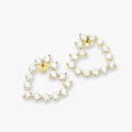 LOZRUNVE 18k Gold Jewelry Wholesale Large Diamond Love Heart Stud Earring Jewelry Silver 925