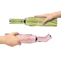 Fully Automatic 12-Rib Integrated Umbrella Vintage Design Metal Frame Plastic Handle for Travel Rain Parties Promotional