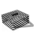 White Tray Black Handle Cover Square Lucite Onyx Acrylic Cake Dome