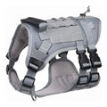 Tactical Reflective Leather & Polyester Solid Rubber Dog Harness with Handle for Small Animal Vest Adjustable Pet Walking