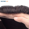 New Times Durable French Lace Front PU Human Hair Toupee for Men New Technique Remy Hair Indian Hair High Grade Patch Systems