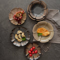 Japanese-style Ceramic Fruit Plate Stoneware Dinner Plate Tray Disc Kung Fu Tea Set Tea Tray Sushi Plate