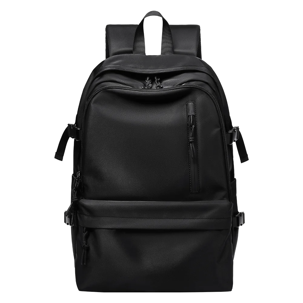 EURCOOL Men's Casual Large Capacity Waterproof Polyester USB Backpack with Customizable Logo Nylon Lining Anti-Theft Travel Bag