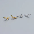 Dropshipping 925 Sterling Silver Leaves and Olive Branches Diamond Cubic Zircon Stud Earring Jewelry for Women