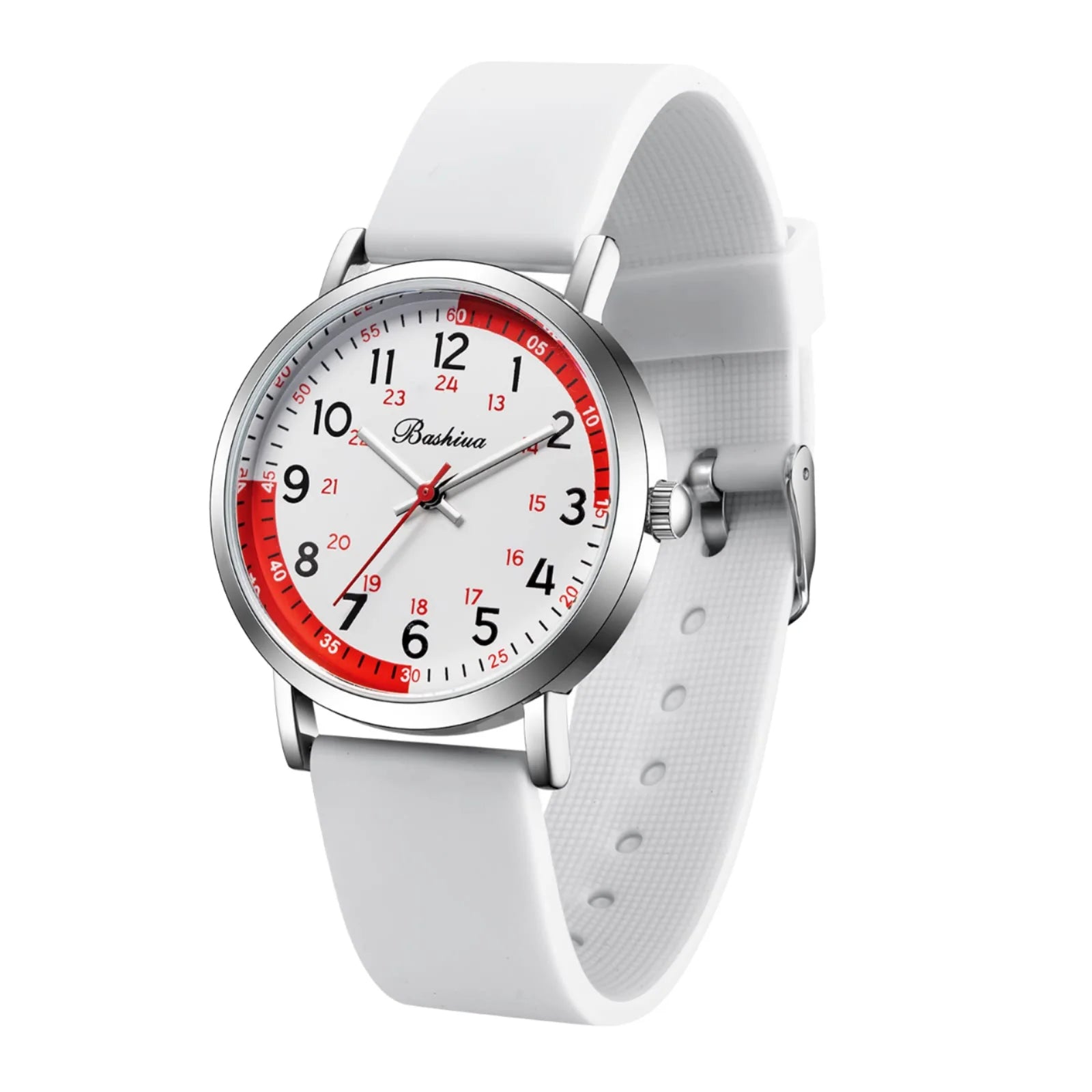 Nurse Doctors Medical Watch for Professionals Students Easy Read Quartz Waterproof Alloy Glass Silicone Band Soft Breathable