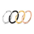 Custom Stainless Steel Round Circle Hoop Earrings Hypoallergenic Gold Earring With Simple Style for Men and Women
