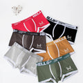 New Men's Cotton Spandex XXL Mid-Rise Boxer Briefs Breathable Comfortable Anti-Bacterial Seamless Knitted Waist 4 Seasons