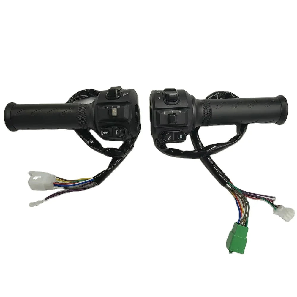 Handlebar+SWITCH Assembly ALERT Flashing+Variable Speed+Light BUTTON Electric SCOOTER TRICYCLE Steering GRIPS EBIKE THROTTLE