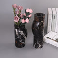 Wholesale Large Antique Carved Natural Glass and Marble Stone Onyx Ceramic Flower Vase Shelf Home Decor White Pot for Flowers