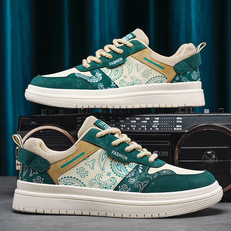 Y 39-44 Men's Shoes Green Blue Trendy Versatile Trend Low-top Casual Sneakers for Men