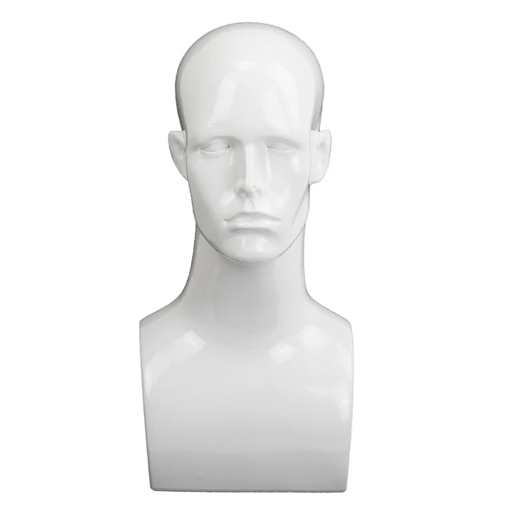 Abs Plastic Glasses Wig Wig Display Head Plastic Torso Mannequin Gold Silvery Black Shiny Mannequin Head