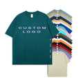 Evertop Custom Heavyweight 100% Organic Cotton Crewneck for Polo T-Shirt Boys Oversize Plus Size Men's T-shirts with Logo Print