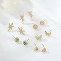 Wholesale 14K Gold Plated Diamond Zirconia Hypoallergenic Mini Stud Post Earrings for Teen Girls Women