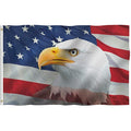 Promotional 3x5ft 100% Polyester American Flag Custom Bald Eagle Design with Double Stitching Digital Printing America Flags