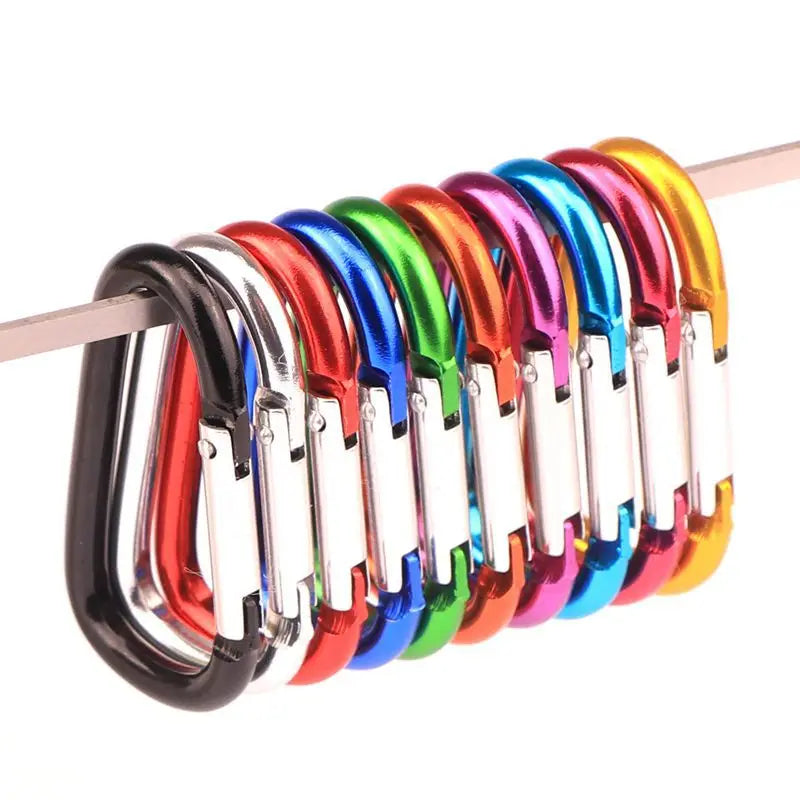2'' Multifunction Aluminum D Ring Caraniner Spring Loaded Aluminum Carabiner for Outdoor Camping
