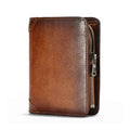 Factory Directly Sell Custom Excellent Quality Men Zip Leather Purse Short Purse Men Wallet
