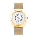 Golden Braille Watch -White Dial for Blind People or Visually Impaired People or Old People