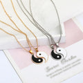 Factory Price Wholesale Men Women Jewelry Gold Plated Yin Yang Spliced Couple Pendant Necklace Bff Necklace for 2