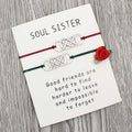 My Soul Sister Best Friend Matching Friendship Infinity Compass Lotus Knot Charm Couple Bracelet