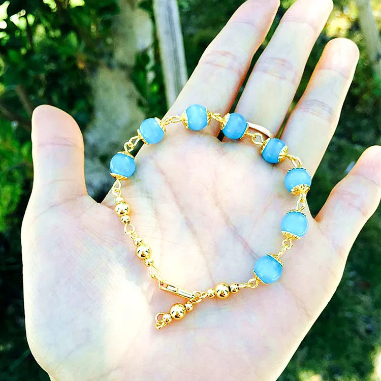 Dubai Jewelry Opal Braceletgold PlatedOpal Bracelet Exquisite Craftsmanship Gold Plated Ladies Jewelry