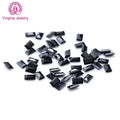 Lab Created Rectangle Shape Nano Crystal Gemstones 1.5*3mm to 3*6mm Black Color Synthetic Loose Nano Stone for Jewelry Making