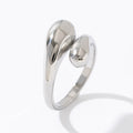 2025 Minimalist Style Non Tarnish Wholesale Silver Color Hug Cross Stainless Steel Ring for Women Gift