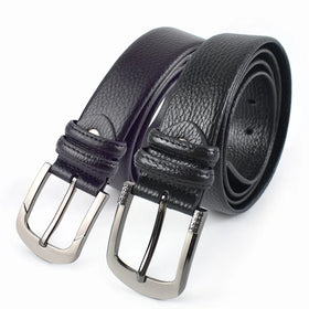 Deepeel YK753 110-120cm Garment Accessories Men's Business Leather Strap Layer Cowhide Pin Buckle Belt With Small Pocket