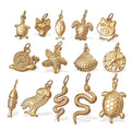 Summer Beach Stainless Steel 18k Gold PVD Plated Pig Owl Snail Snake Turtle Starfish Pendant for Necklace Ocean Animal Jewelry