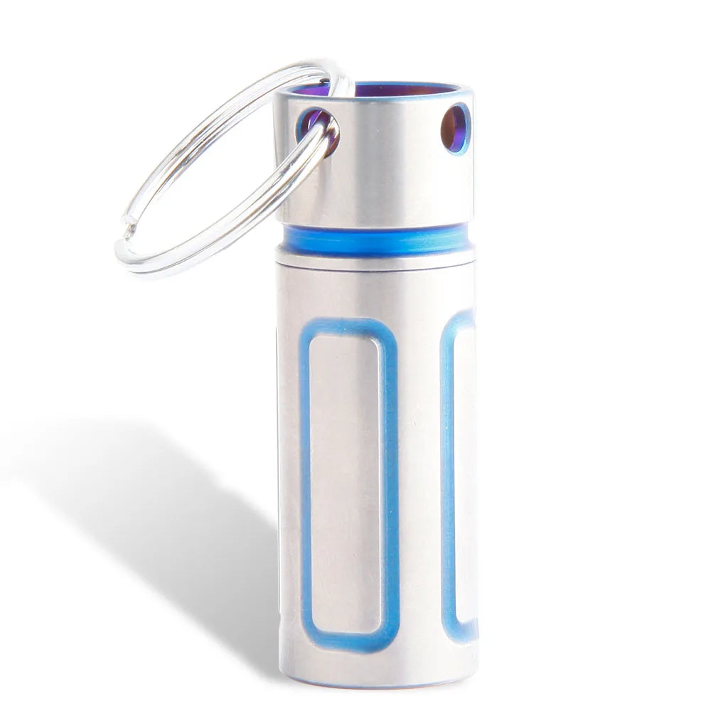 2025 New Portable EDC Waterproof Small Medicine Bottle Titanium Alloy Elderly Rescue Pill Pendant