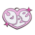 Custom Design Garment Accessories Enamel Charms Heart Shape logo Adjustable Chain Tags for Necklace