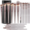 Customizable 18-Piece Makeup Set Aluminum Ferrule Custom Color Logo-Blending Sponge Lip Blush Eyeshadow Foundation Concealer