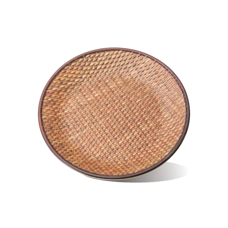 Cnlf Hot Selling Wholesale Custom 12 Inch Round Rattan Plate Restaurant Melamine Dinner Plate CNLF