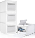 Hot Sale Top and Side Open Clear Plastic Storage Bin Multi-Purpose Storage Box with Wheels
