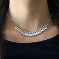 Claw Setting Crystal Chain Choker Necklace Party Wedding Jewelry Sexy Hip Hop Rhinestone Collarbone Necklaces