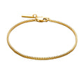 EManco Fashion Jewelry Stainless Steel 18k Gold PVD Plated Box Chain Bracelet Rectangle Charm Hand Chain Bracelets for Men