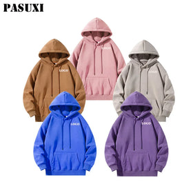 PASUXI Wholesale Custom Logo Men's Athletic High Quality Various Colored Hoodie Streetwear Oversized Heavyweight Hoodies