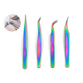 OEM Professional Eyelash Extension Tweezers Individual Eyelash Grafting Tools Stainless Steel Fiber Tips Lash Extension Tweezers