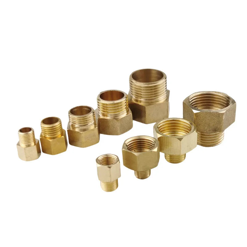 Snway NWS 1 Inch Forged Pneumatic Components Accessories BSPP Male Copper Fittings-Polished Surface 1/8 3/8 3/4 Reducer Direct