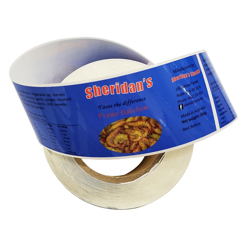 Wholesale Custom Printed Vinyl Waterproof Adhesive Honey Bottle Roll Packaging Label Stickers for Food Use