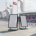BOZE 60x90CM Outdoor Water-Filled Poster Stand Heavy-Duty Iron Windproof Banner Stand for Street Promotion & Events