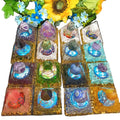 6cm Crystal Resin Pyramid Wholesale Healing Energy Spiritual  Resin Pyramids for Home Decor