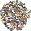 Assorted Resin Chocolate Slime Charms Sweet Dessert Chocolate Candy Embellishments DIY Craft Making Flatbacks Phone Case Decor
