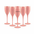 Customize Printed Unbreakable Reusable 175ml Creative Plastic Wine Glass Wholesale Custom Plastic Champagne Flutes Goblets