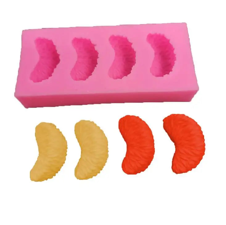 HY 3D Mini Orange Segment Resin Orange Slices Mould for Gum Paste Cupcake Decorating Soap