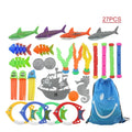 2022 Summer Water Dive Toy Fish Dive Ring Plastic Shark Torpedo Toys for Kids Swimming Pool Dive Game