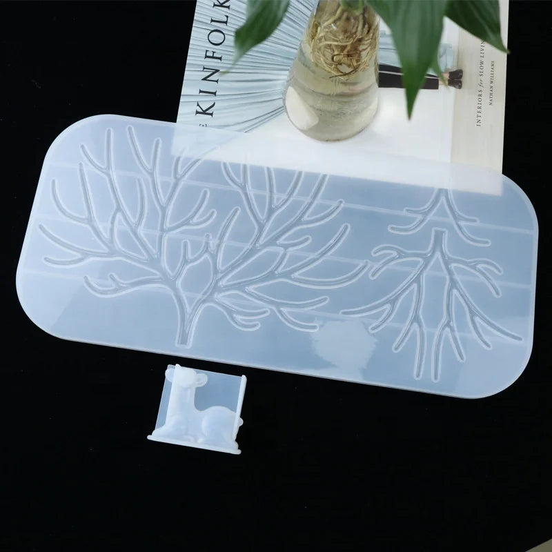 DIY Fawn Silicone Mold Antlers Casting Mold Deer Stand Resin Mold for Jewelry