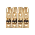 Single String Guitar Bridge for Electric Bass Guitars Parts Replacement Golden Pack of 4pcs