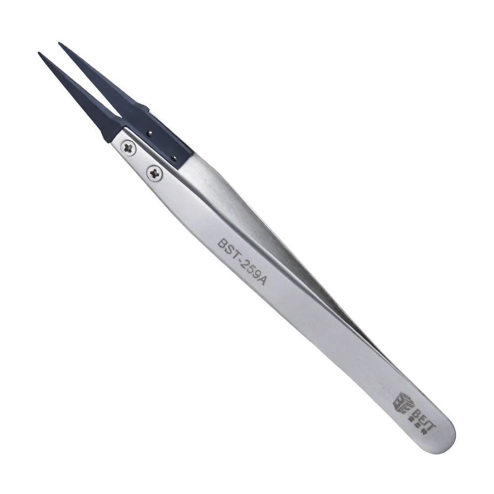 ESD Replaceable Plastic Tipped Tweezers for Electronic Repair