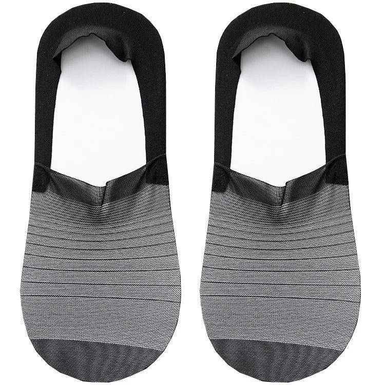 2023 Summer Ice Silk Sheer Sox Mesh Invisible No Show Men's Nylon Socks
